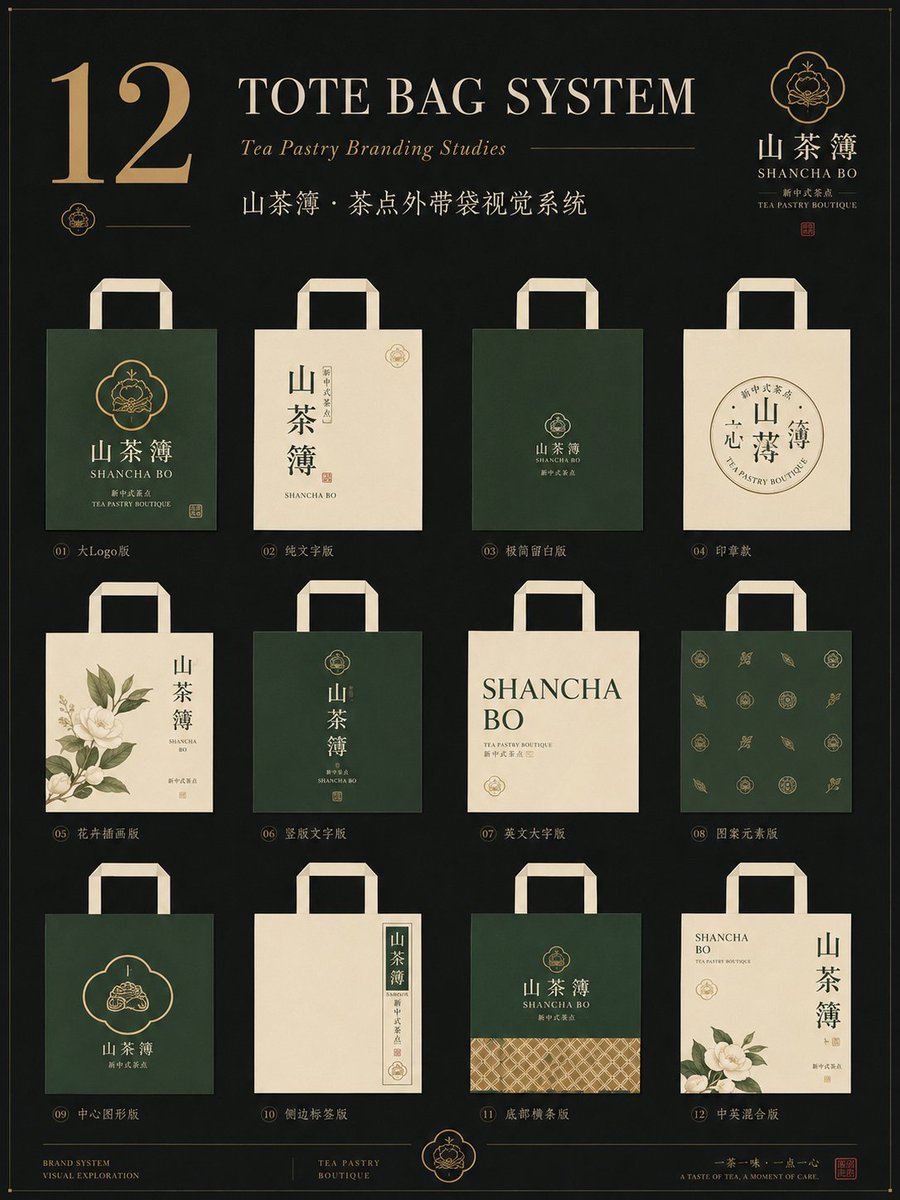 生成一张竖版 3:4 餐饮品牌手提袋包装视觉系统提案图。

品牌类型：[品牌类型]
中文品牌名：[中文品牌名]
英文品牌