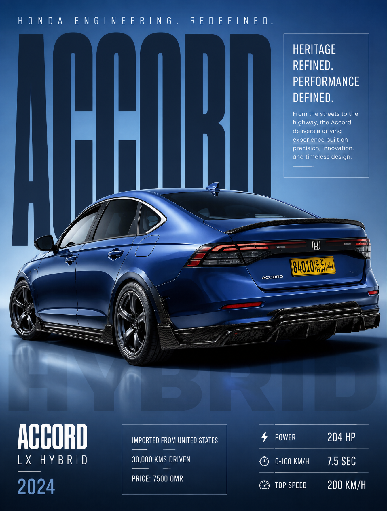 Honda Accord 2024, Fast and Furious inspired aesthetic, prem