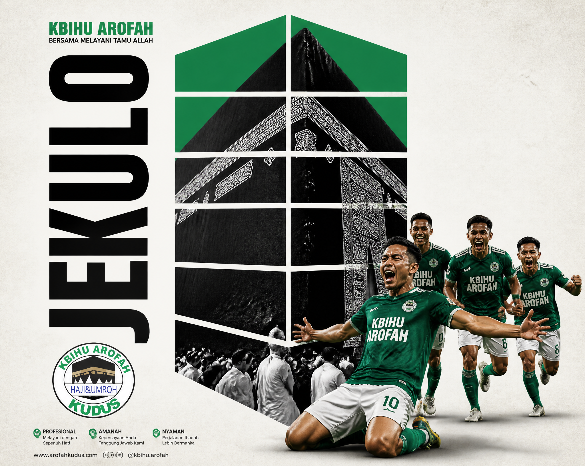 A professional sports graphic design poster of KBIHU AROFAH,