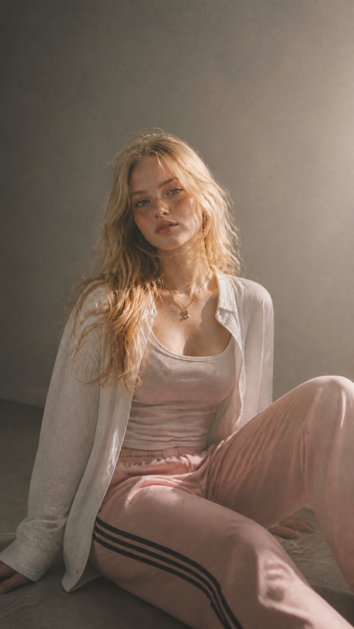9:16 vertical — editorial portrait, single subject soft bla