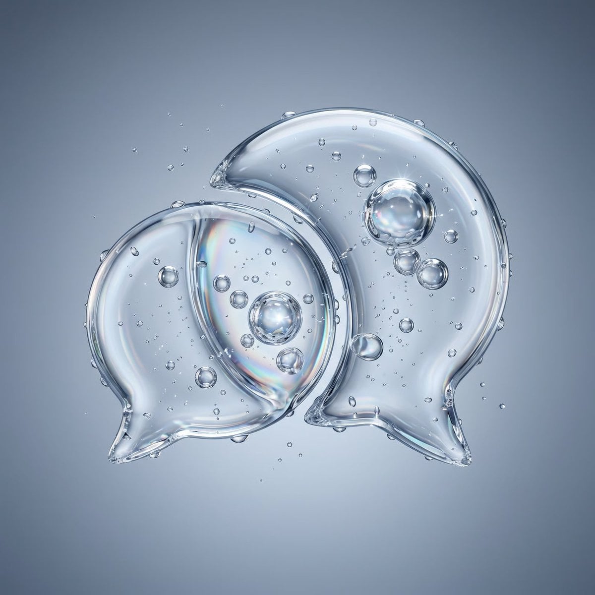 Transform [LOGO NAME] into a premium water-bubble logo while