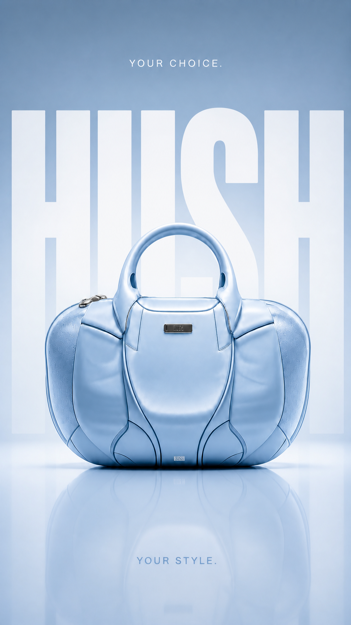 Ultra-luxury fashion advertising poster, vertical 9:16 compo