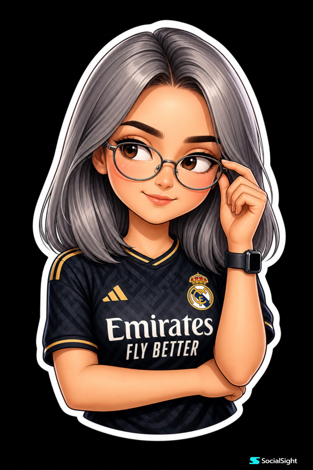 Prompt 👇
A cute chibi-style women with titanium color stra