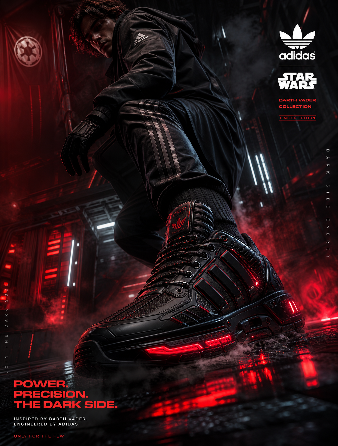 Got it—here’s your tweaked prompt focused on Adidas Darth Va