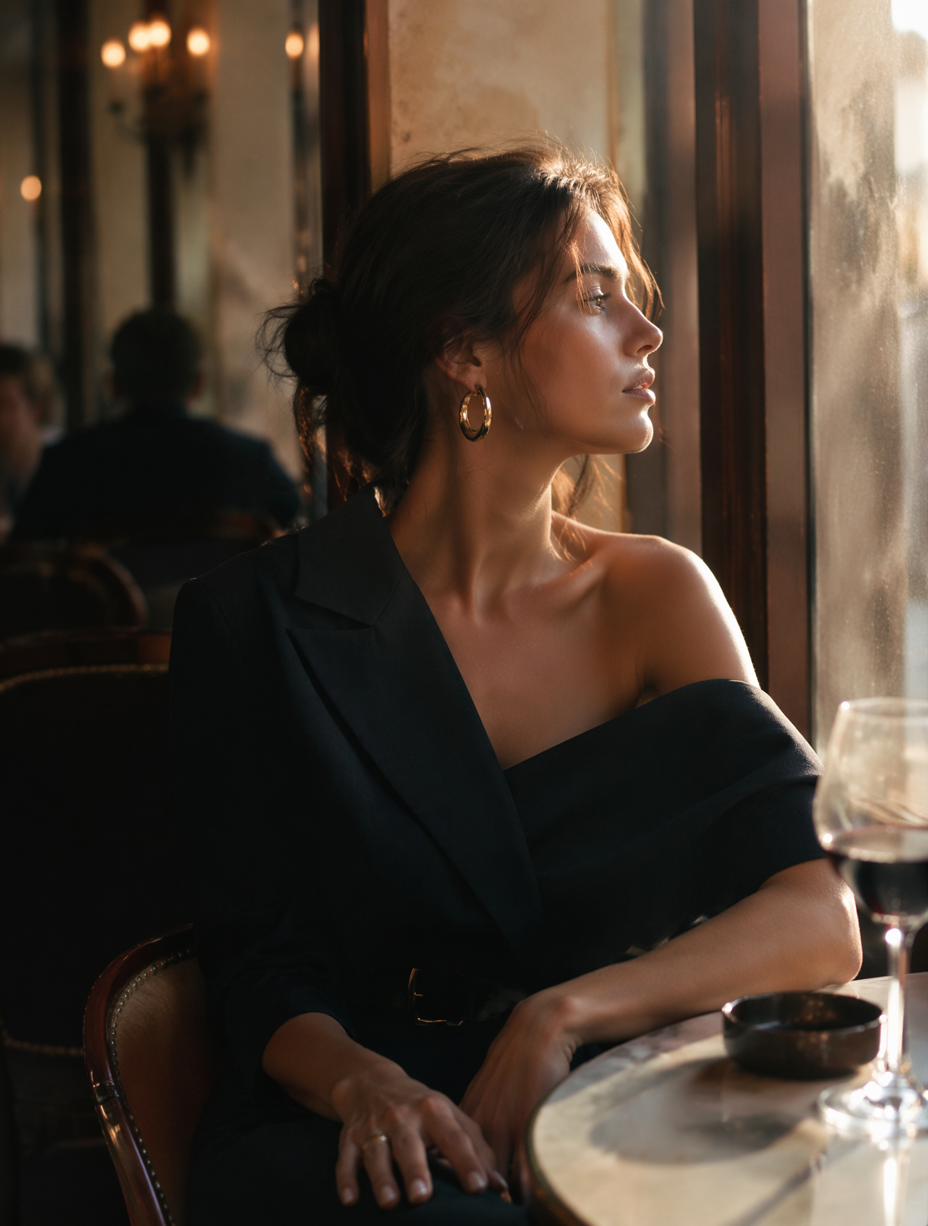 Ultra-realistic cinematic fashion photography of a beautiful