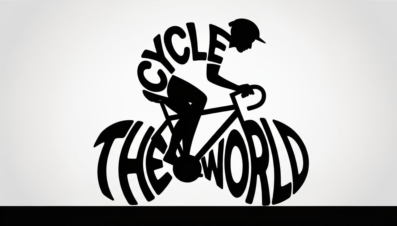 Instead of the phrase ‘Riding Bicycle’ cleverly used in the