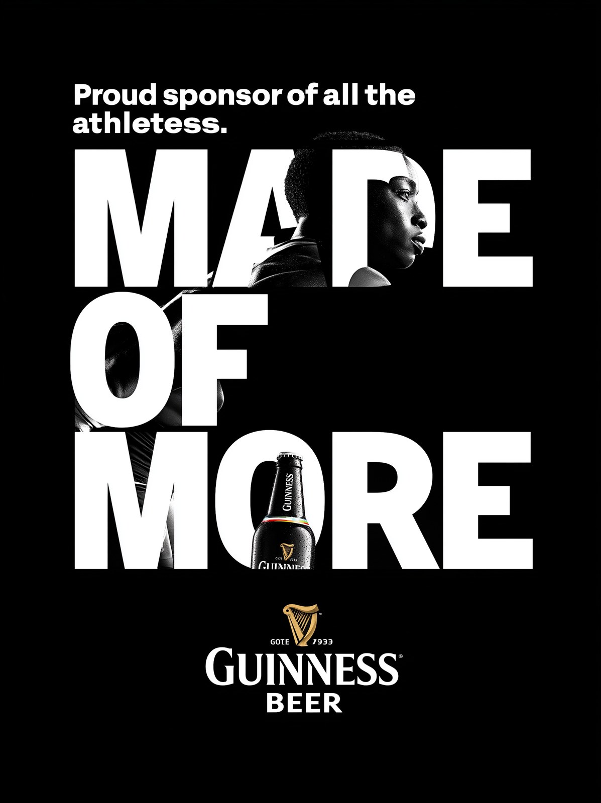 以 “Proud sponsor of all the athletes” 作为副标题；用