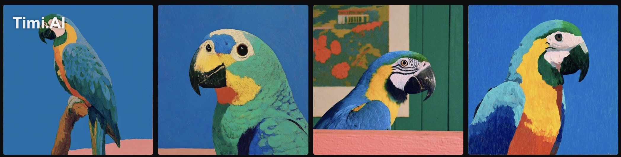 Midjourney kullananlar için prompt 👇

a parrot --sref 14271