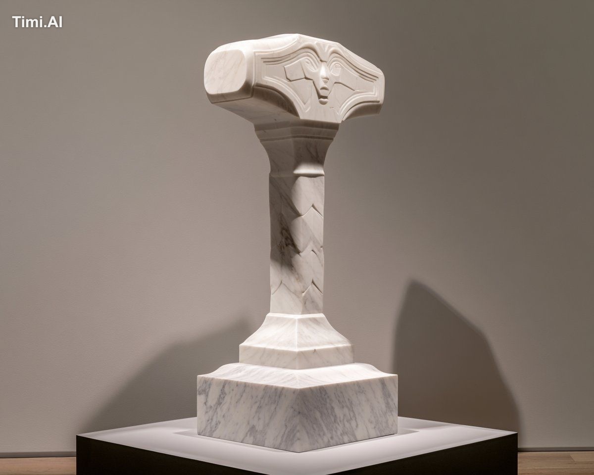 [subject] as a classical marble statue, polished white stone