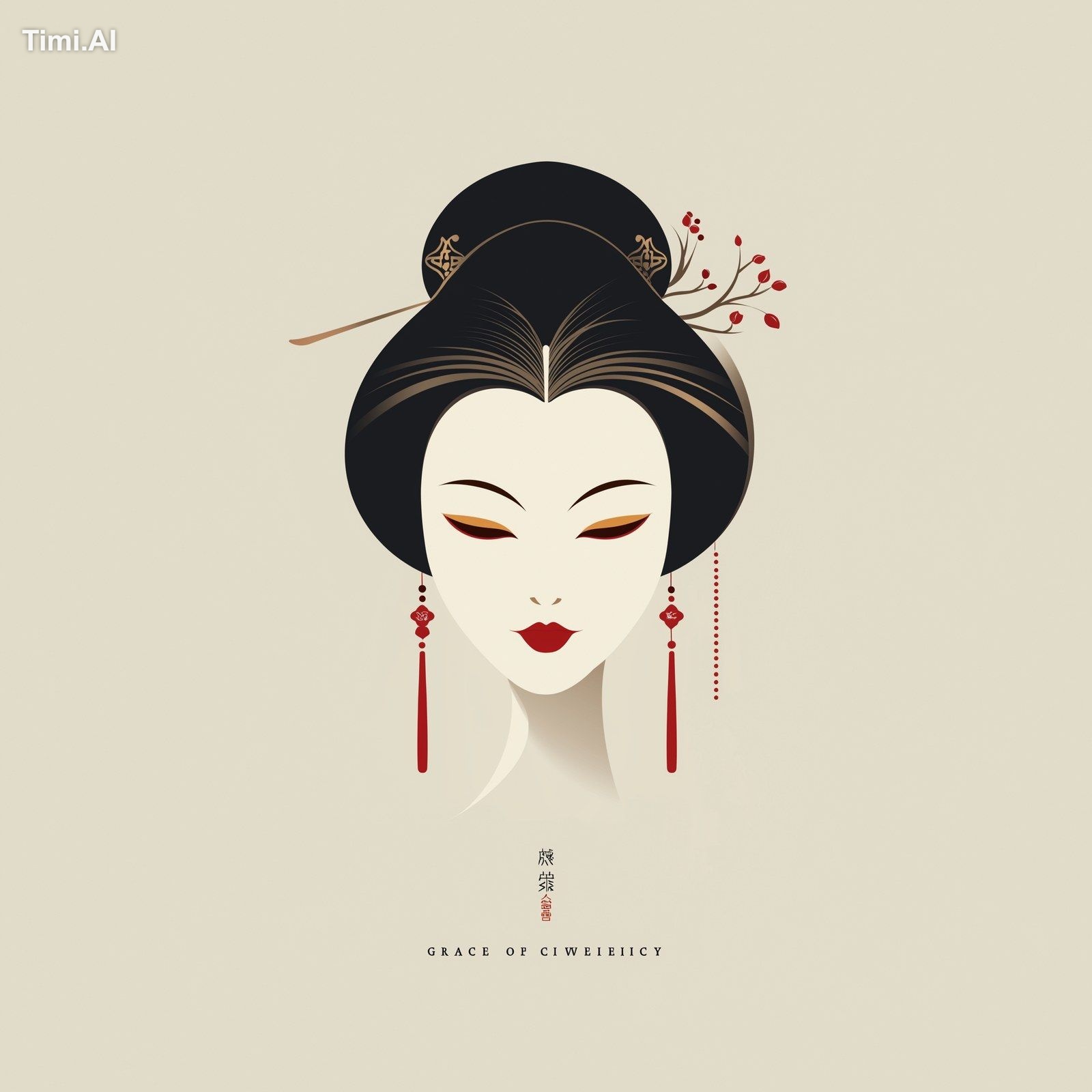 Classical Chinese Beauty in Traditional Attire Design Theme: