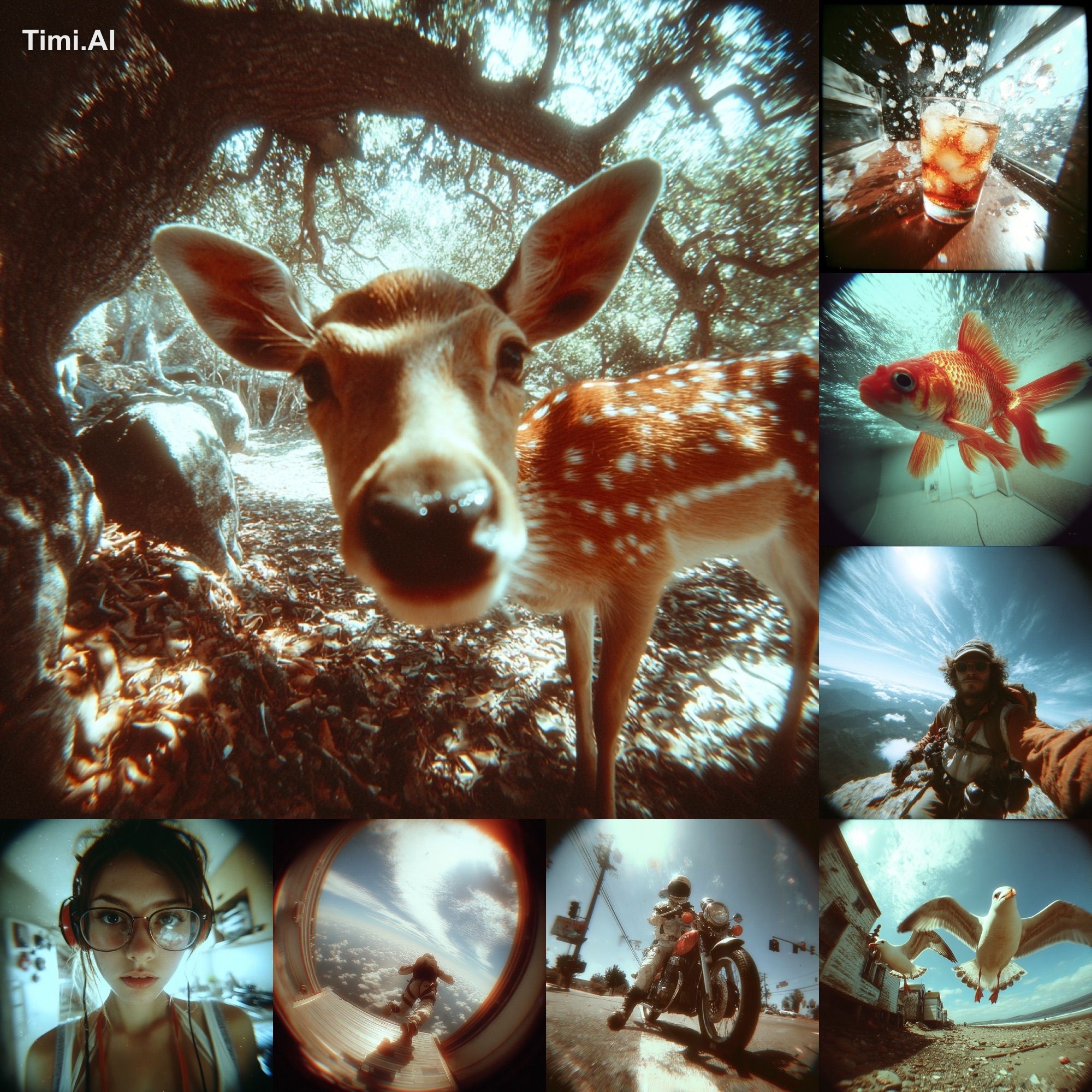 Ultra-Wide Fisheye Lomo Realism.
V7 Style Reference: –sref r