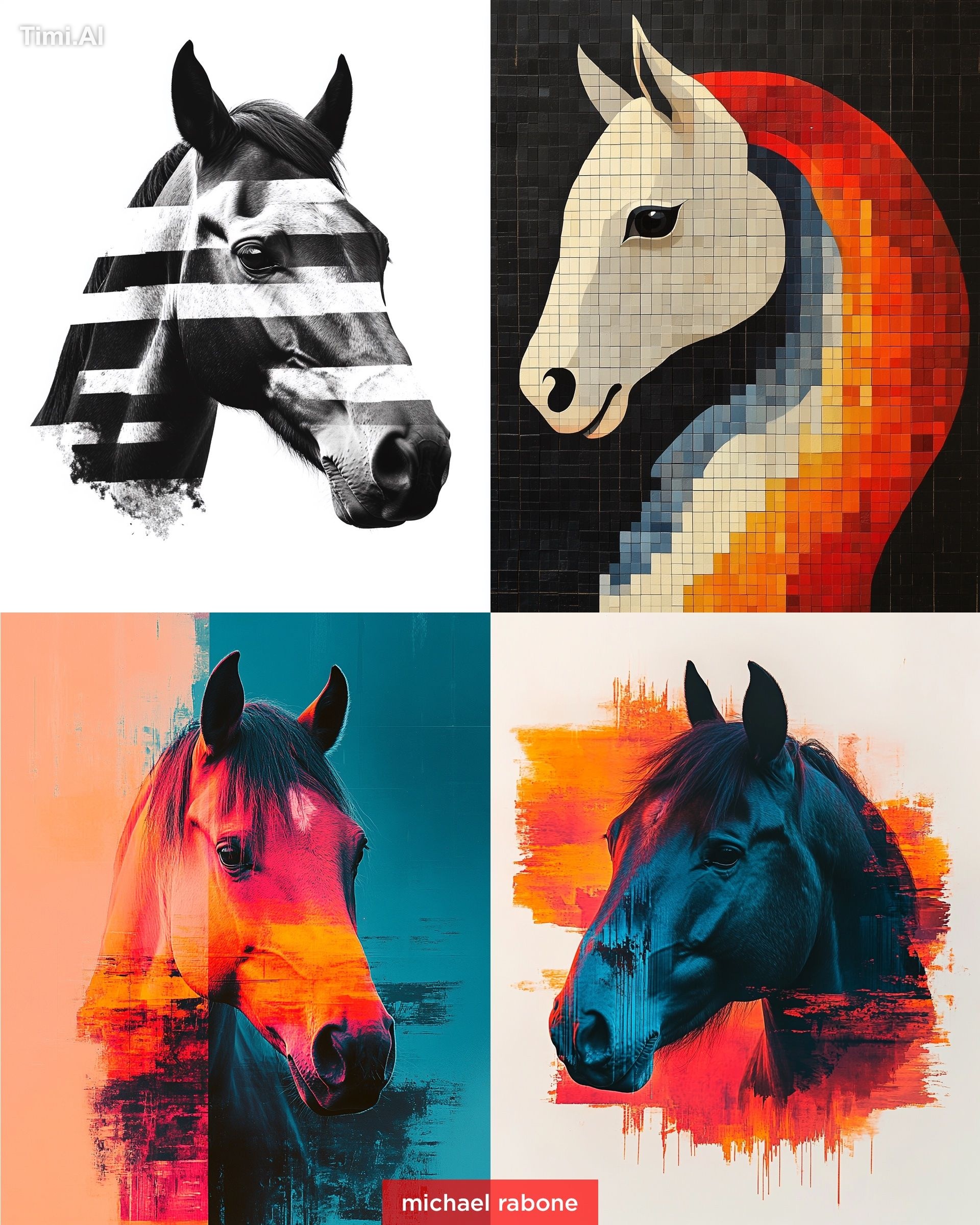 abstract silhouette of horse head --ar 4:5 --style raw --sre