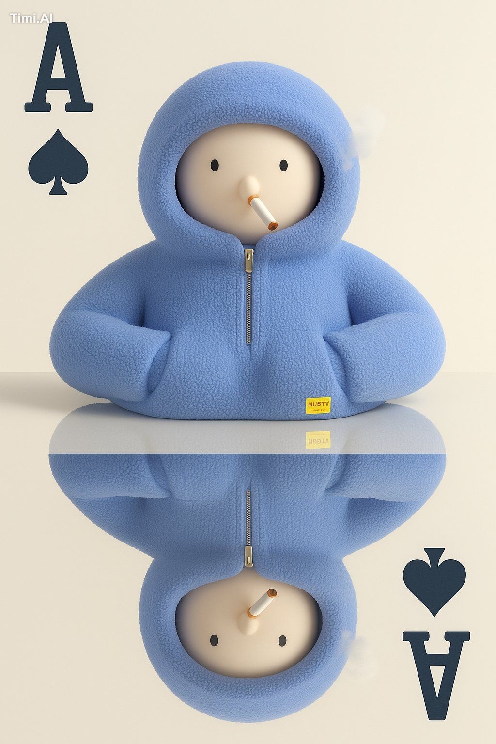 Create image: A conceptual portrait of a stylized character