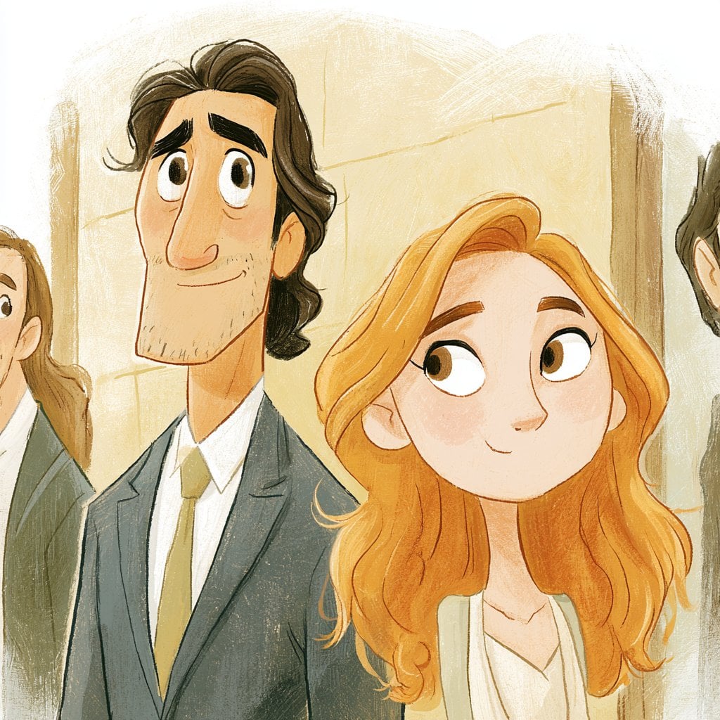 This Midjourney style reference combines expressive cartoon