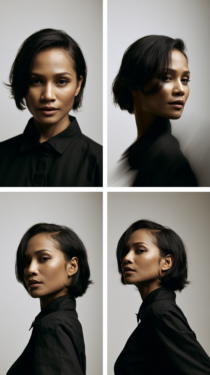 Create a premium high-fashion editorial series featuring a s
