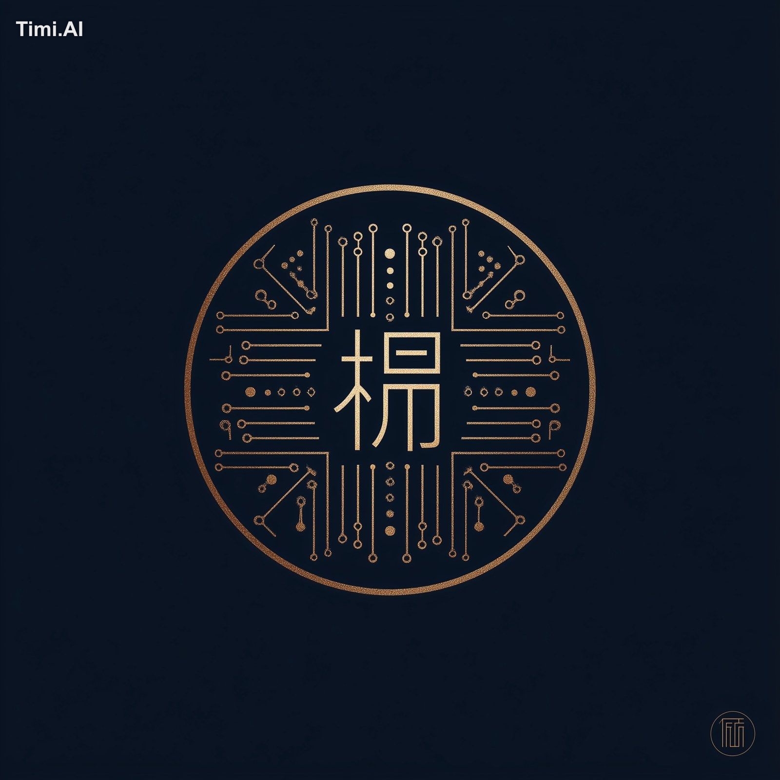 A professional logo design featuring the stylized Chinese ch