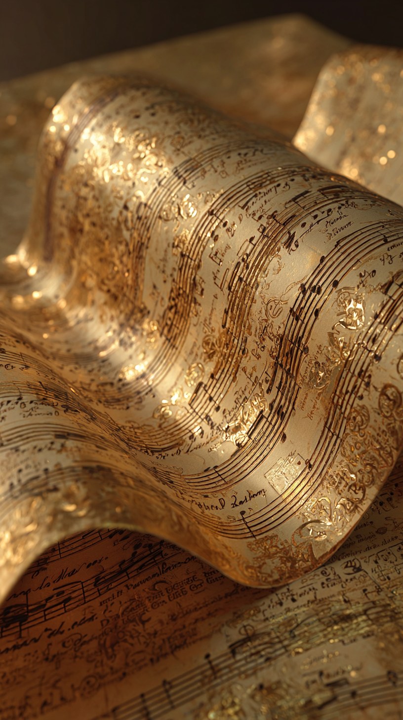 Ancient Russian scrolls gently unfurl, transforming into ele