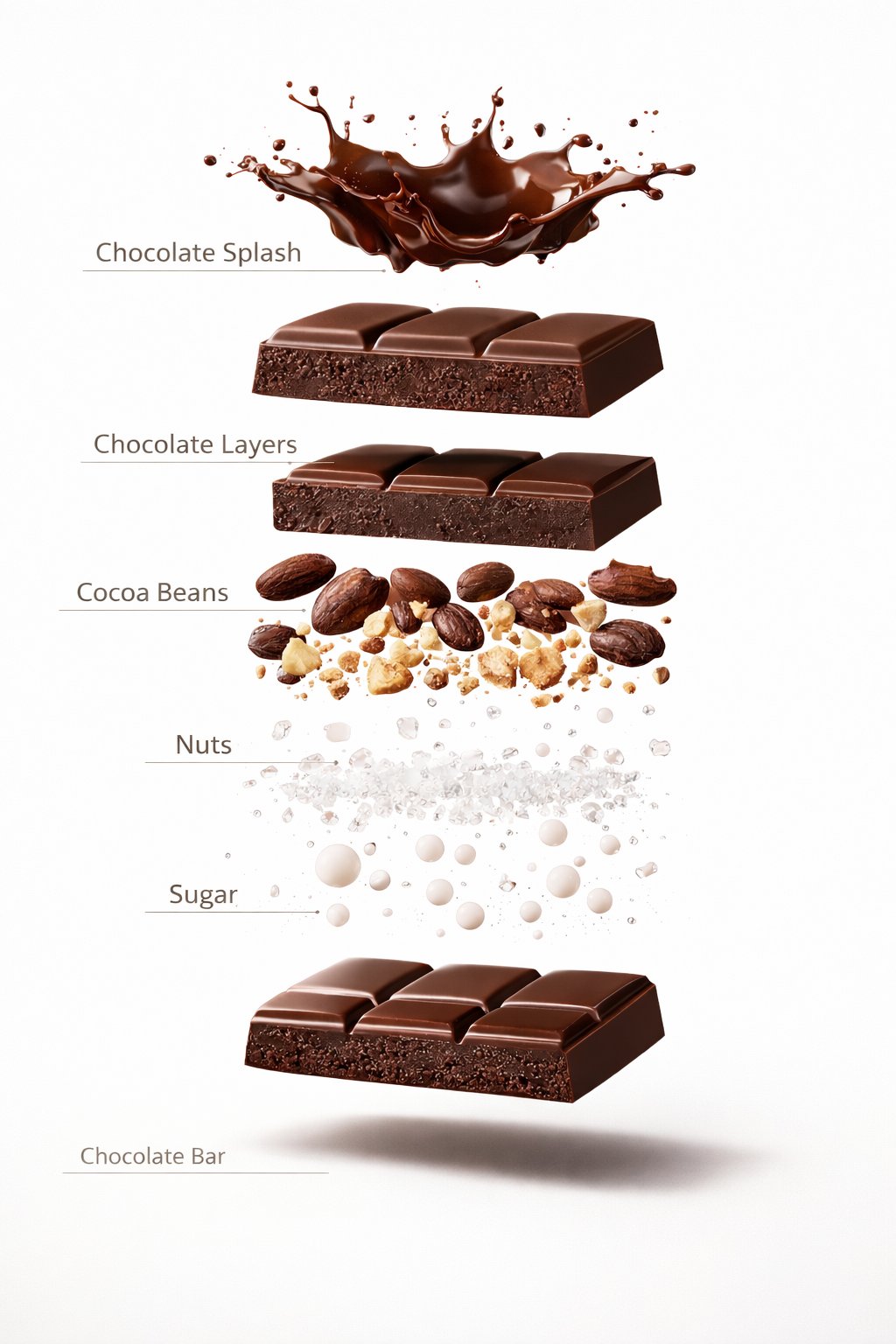 A premium dessert product photograph of a luxury chocolate b