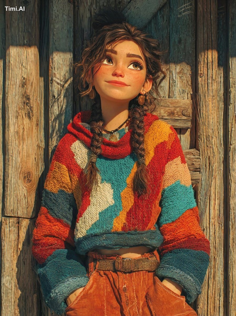 1. A warm, cinematic Pixar-style 3D illustration of a young 