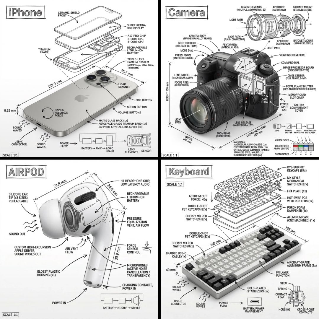 Create an infographic image of [OBJECT], combining a realist