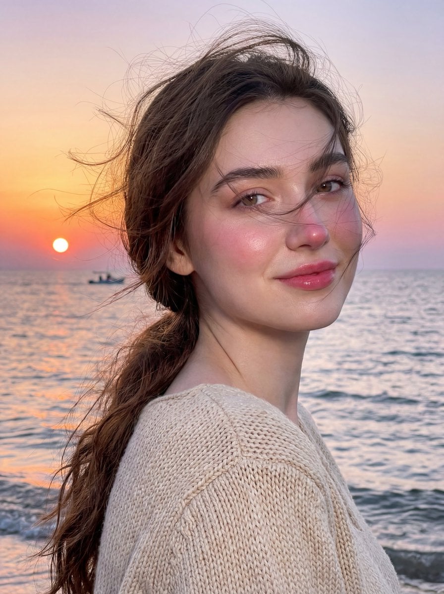 Create an image using the exact same face as the reference i