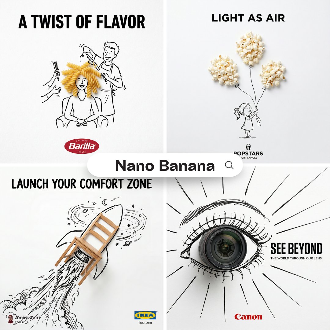 A minimalist and creative advertisement set on a pure white