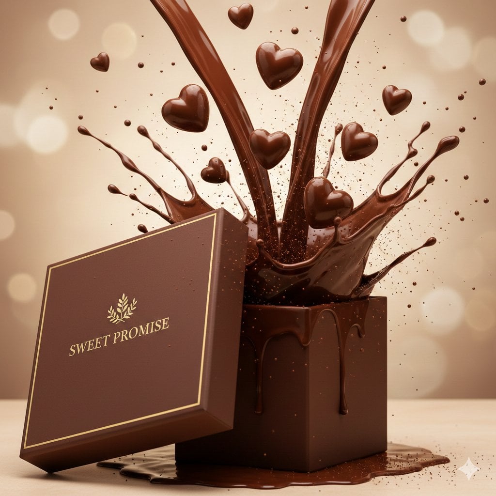 A slow, sensual luxury chocolate commercial shot in ultra-hi