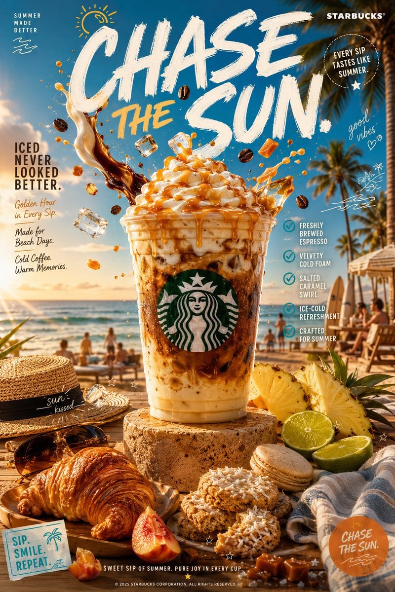 CREATE AN ULTRA-PREMIUM STARBUCKS SUMMER CAMPAIGN TITLED:

C