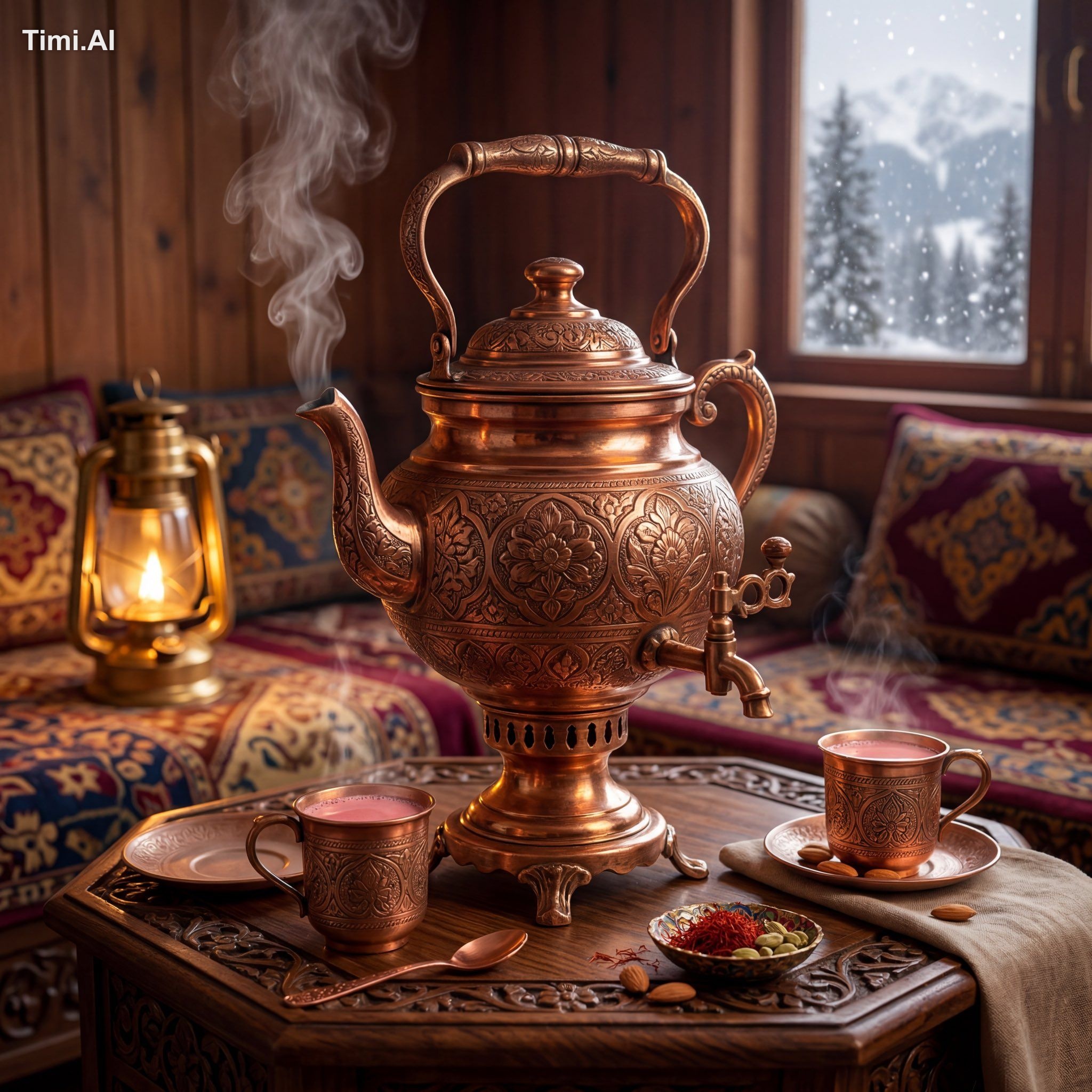 Ultra detailed luxury product photography of an elegant trad