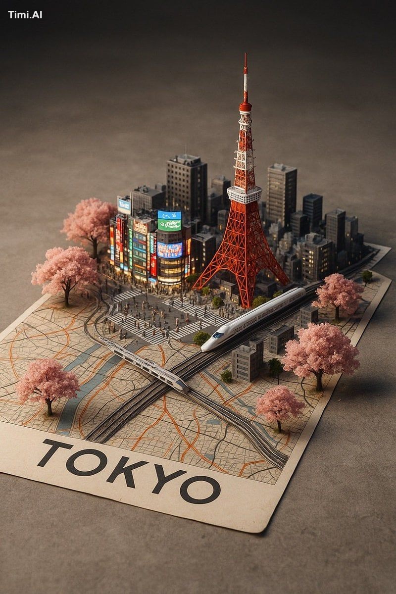 A street-style map of [CITY_NAME] placed on a {MAP_SURFACE},