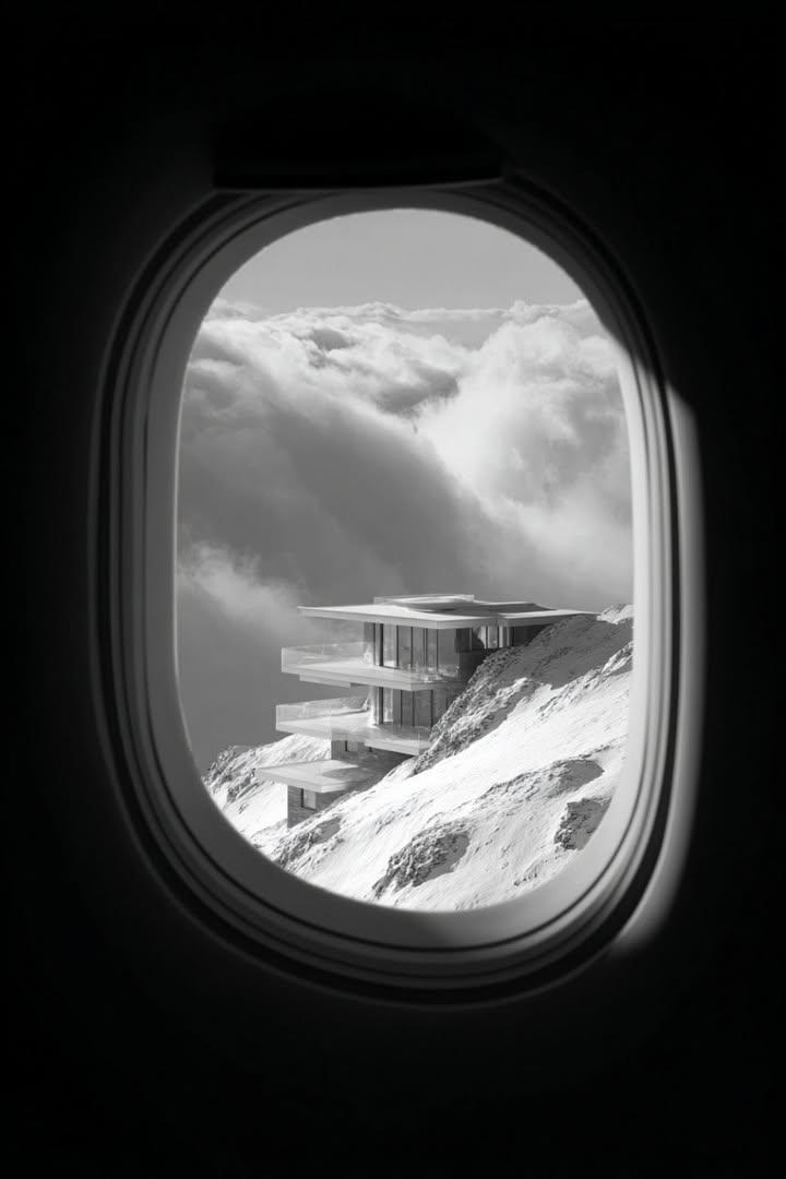 a window looking out an airplane and you can see a 4k image 