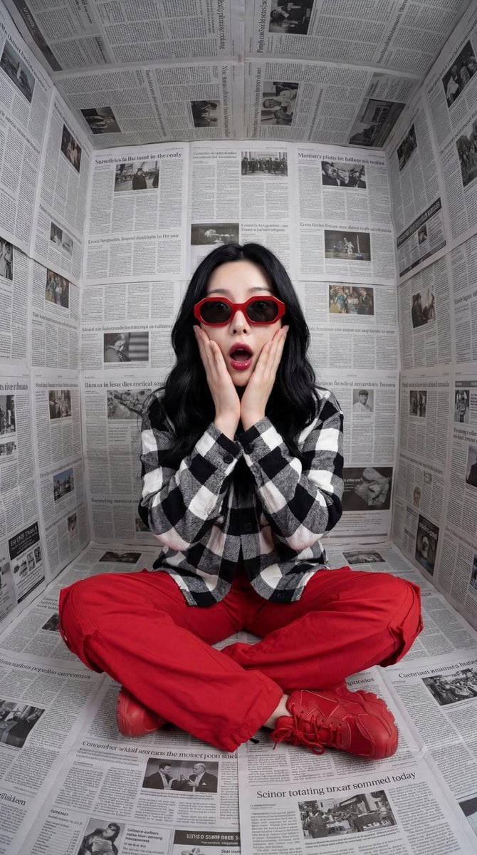 {
  "Objective": "Create a stylized fashion portrait with bo