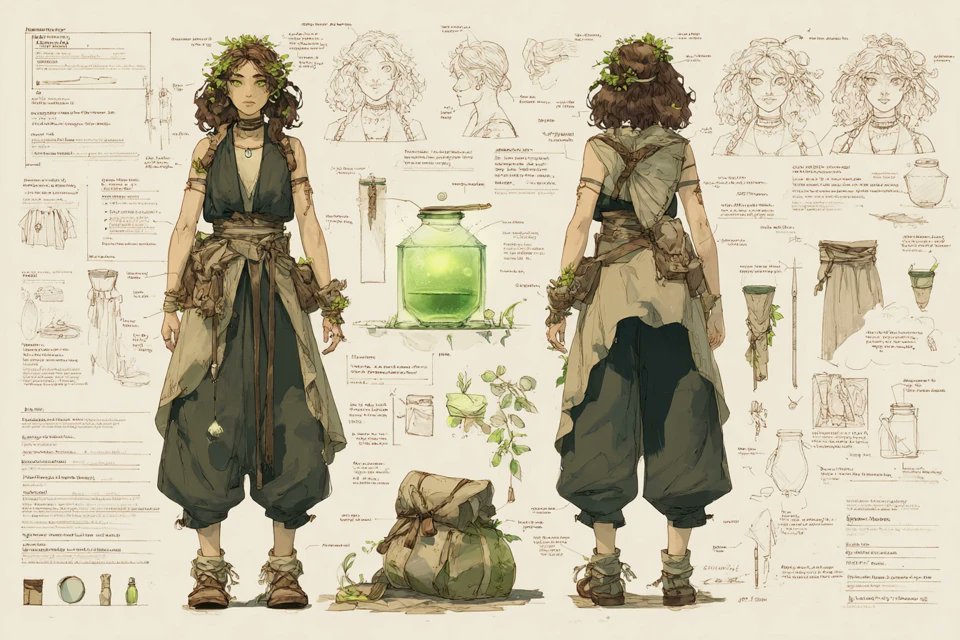 Prompt share: Concept sheet
💬Prompt:
A concept sheet for a