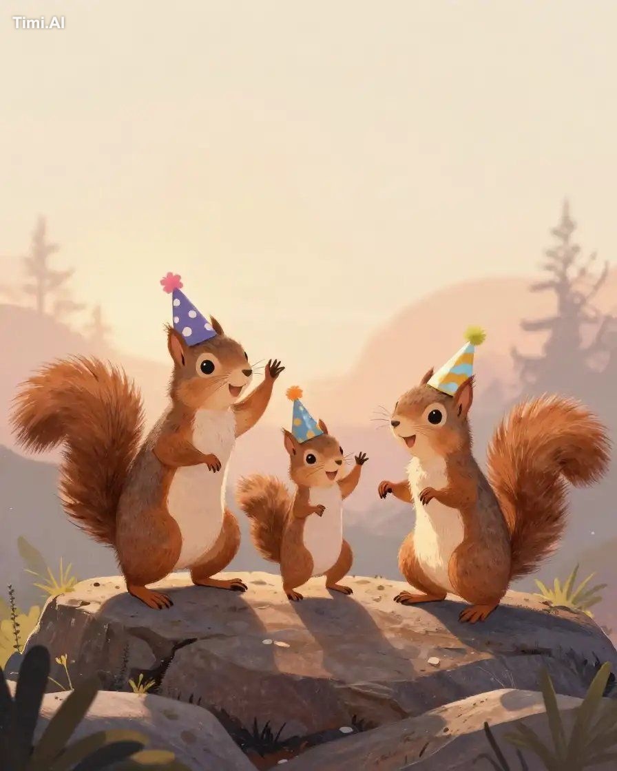 Ai Art Prompt Share Party 🎨👇🏻

squirrel family on rocky t