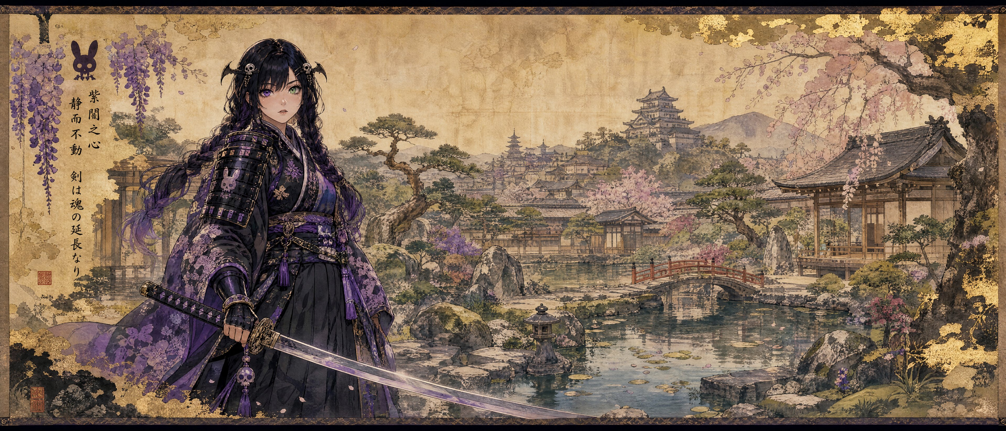 SAMURAI SCROLL TAPESTRY ⚔️🎴💜💚
Today’s Prompt of the Day