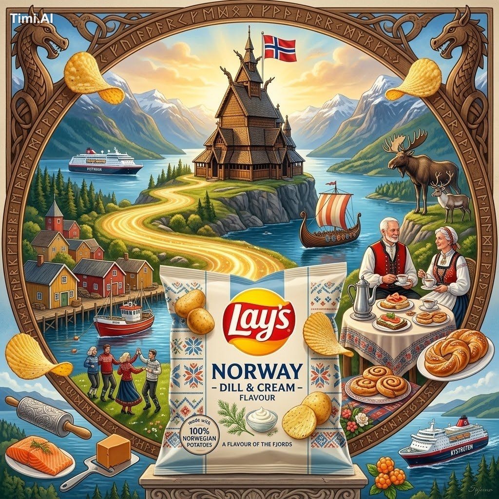 Create a premium country-themed food advertisement illustrat