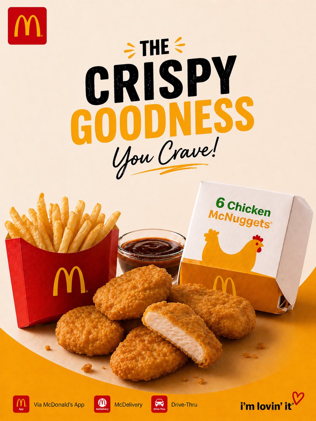 👇
Create a clean, premium fast-food social media ad design