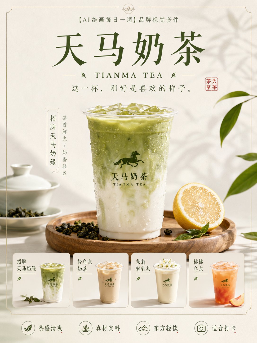 请根据以下品牌信息,创作一套高完成度、具有统一视觉系统的「4张品牌视觉提案图」。
注意:
这不是四宫格拼图,也不是把4