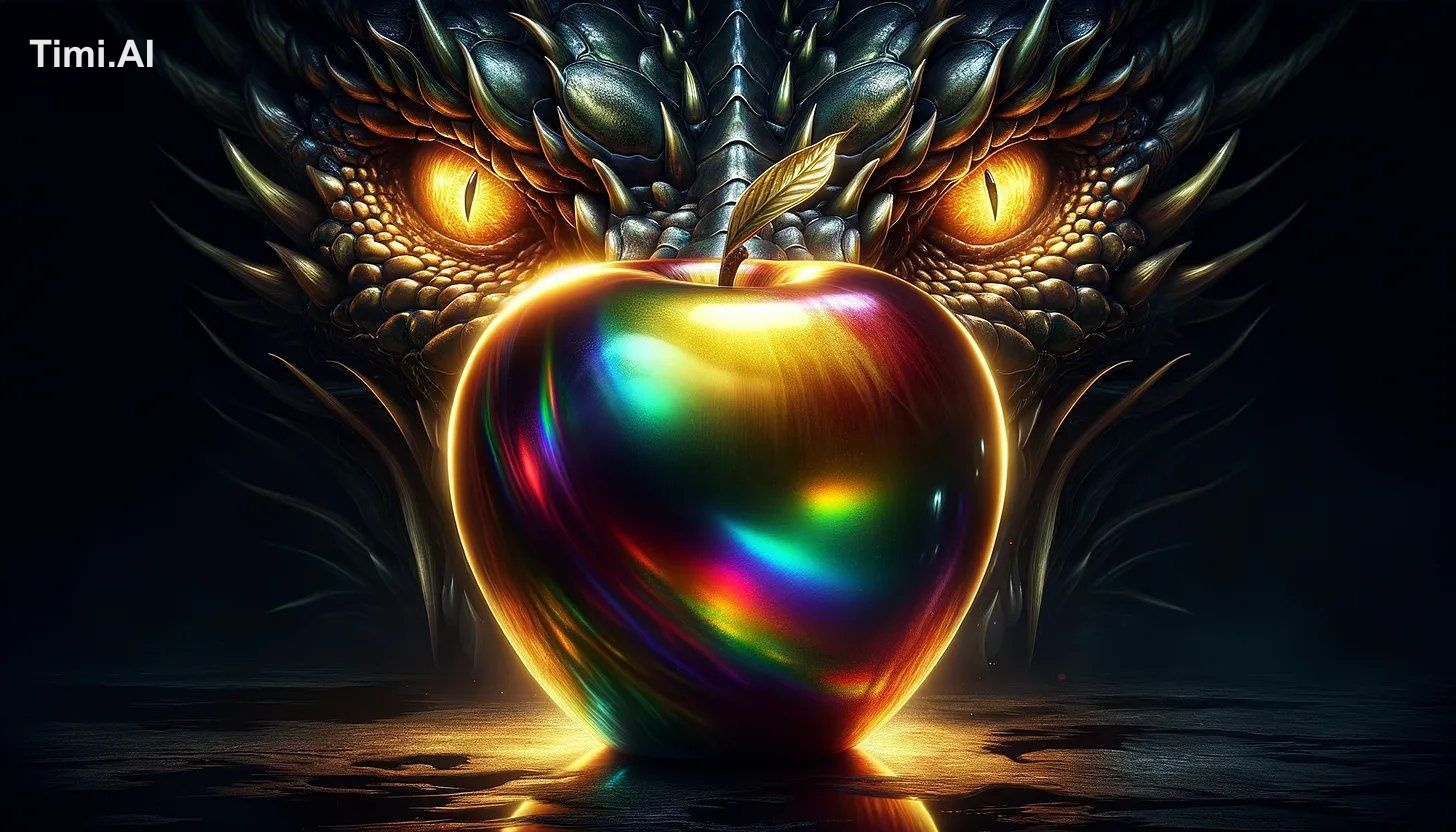 KJV Cards' image shows a colorful, iridescent apple with a g