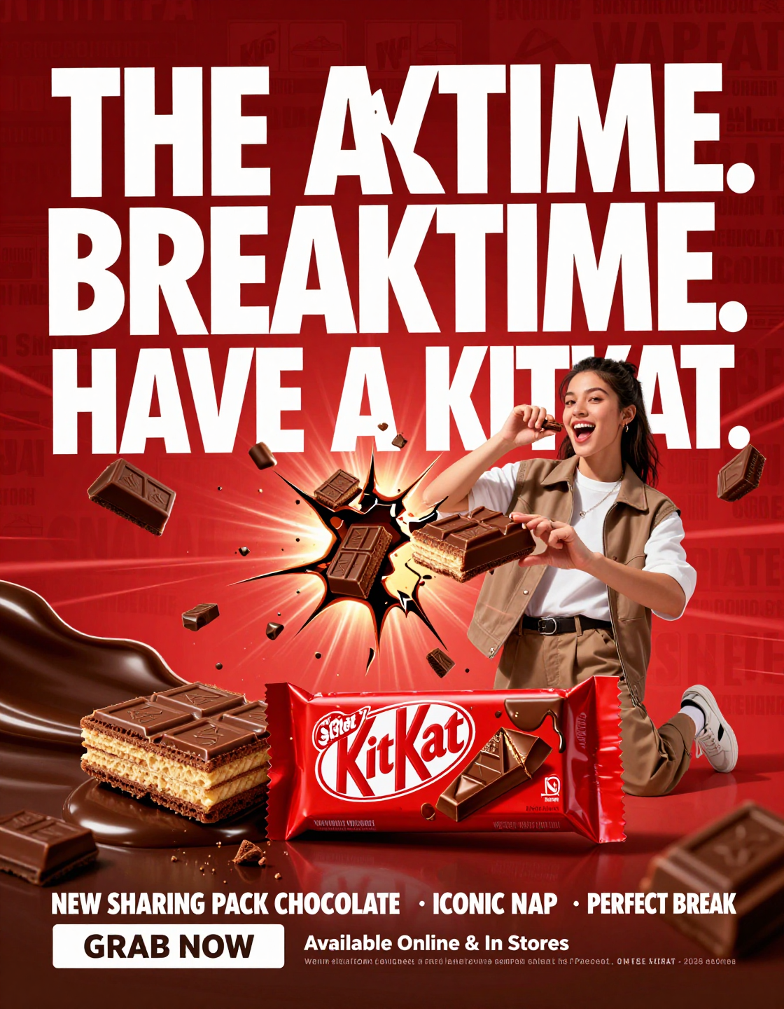 FORMAT:4:5 vertical hyper-commercial chocolate campaign post