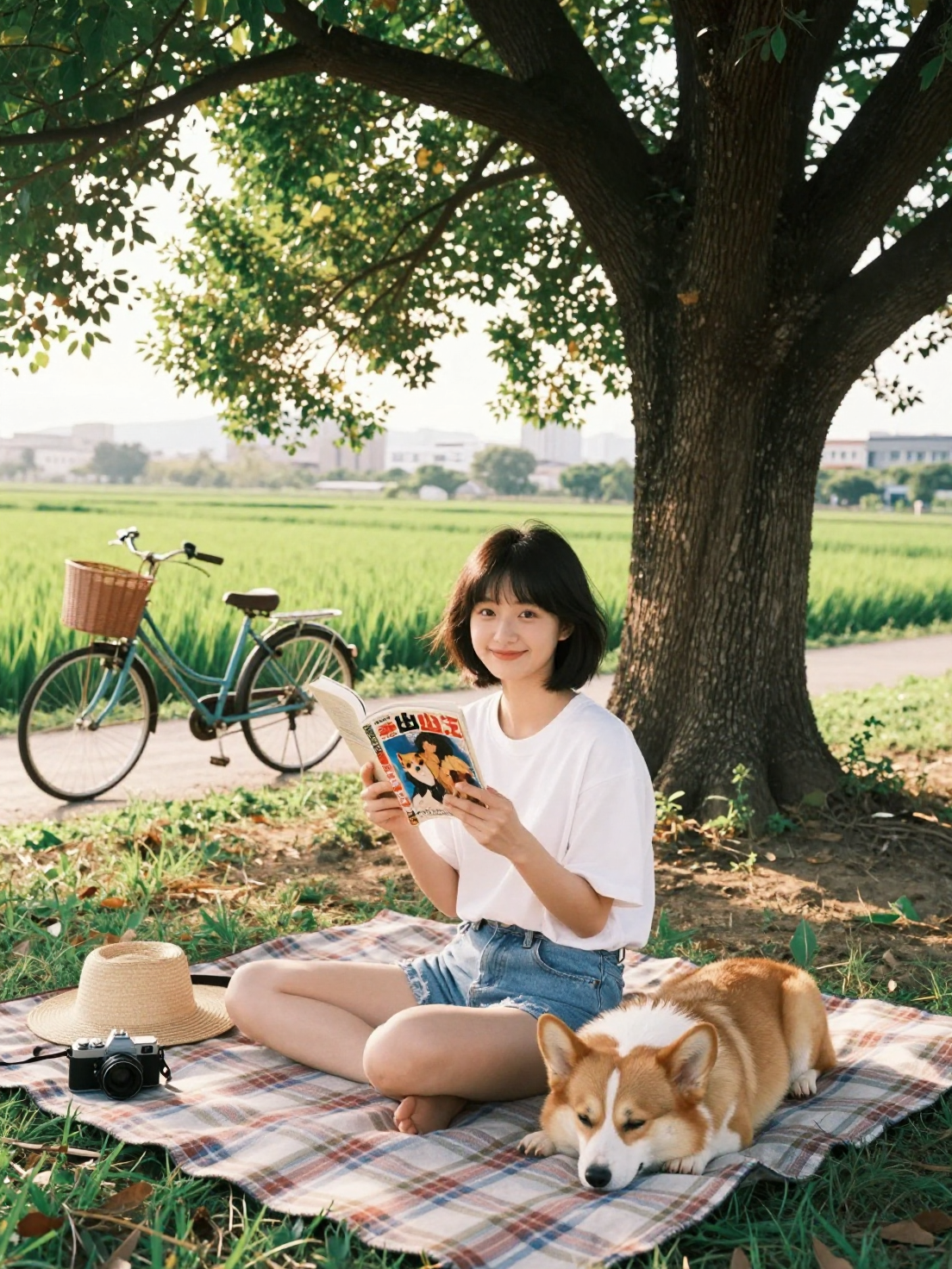A cinematic 35mm film photography shot of a beautiful 19-yea