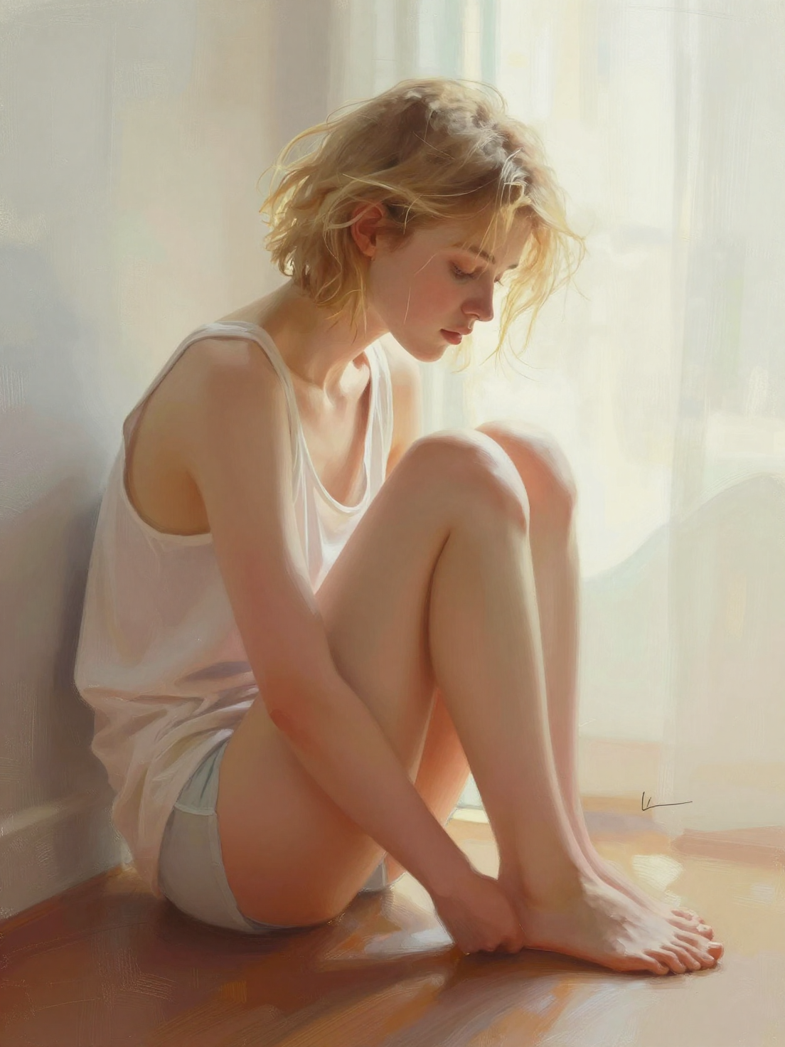 This is a softly rendered digital painting in an impressioni